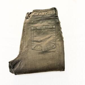 Chaser Skinny Motorcycle Lace-Up Denim Jeans Zip Fly Green Size Small